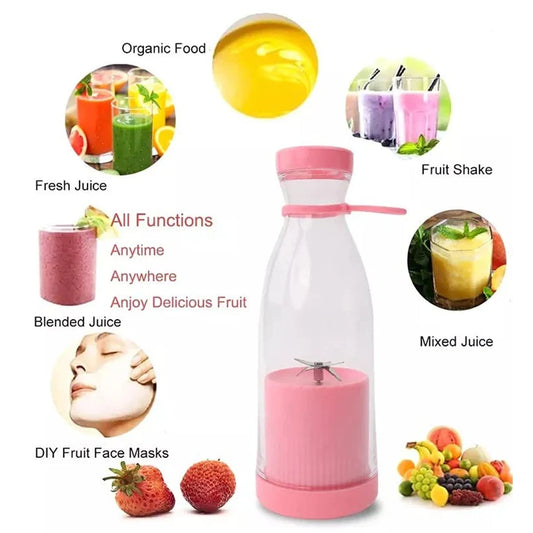 Portable Juicer Blender – 420ml Smoothie Maker with 6 Blades