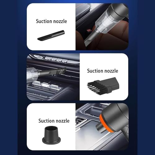 3 in 1 Portable Car Vacuum Cleaner with Blower | USB Rechargeable Wireless Handheld Car Vacuum Cleaner Traveling, Camping Reusable,Portable,Rechargeable
