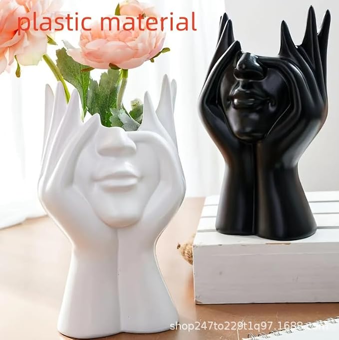 Aesthetic Face Vase – Stylish Decorative Flower Pot for Home & Office