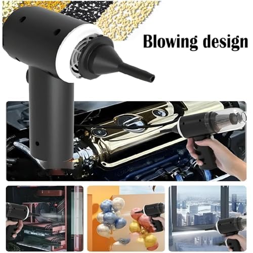 3 in 1 Portable Car Vacuum Cleaner with Blower | USB Rechargeable Wireless Handheld Car Vacuum Cleaner Traveling, Camping Reusable,Portable,Rechargeable
