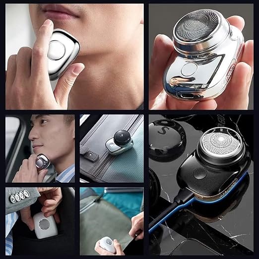 Mini Electric Shaver for Men, Portable Foil Shaver with Type-C Fast Charging, Wet and Dry Use, Pocket Size Clean Shave Trimmer for Outdoor, Home, Travel